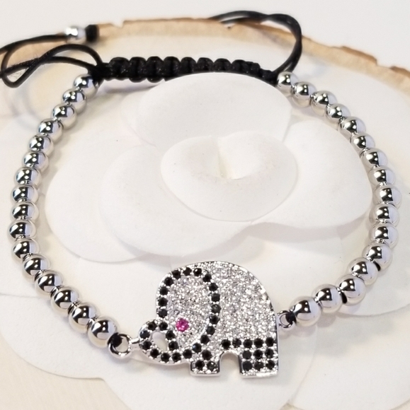 NEW Elephant Pave Color CZ Bracelet - Picture 2 of 5
